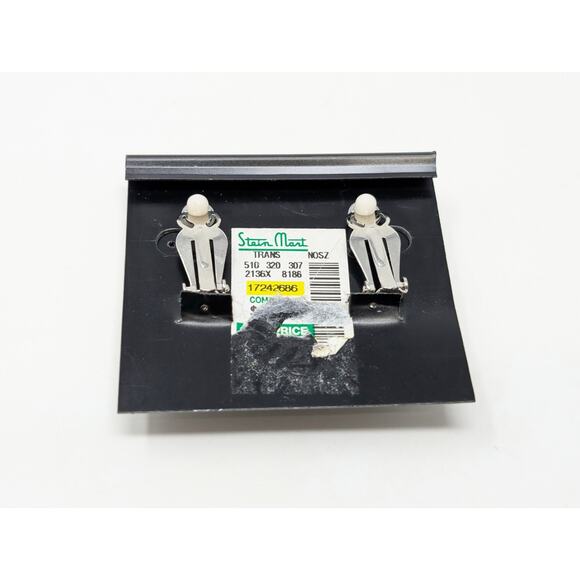 Catie Stein Earrings Round Faceted Purple Silver-Tone Clip On New - Picture 5 of 5